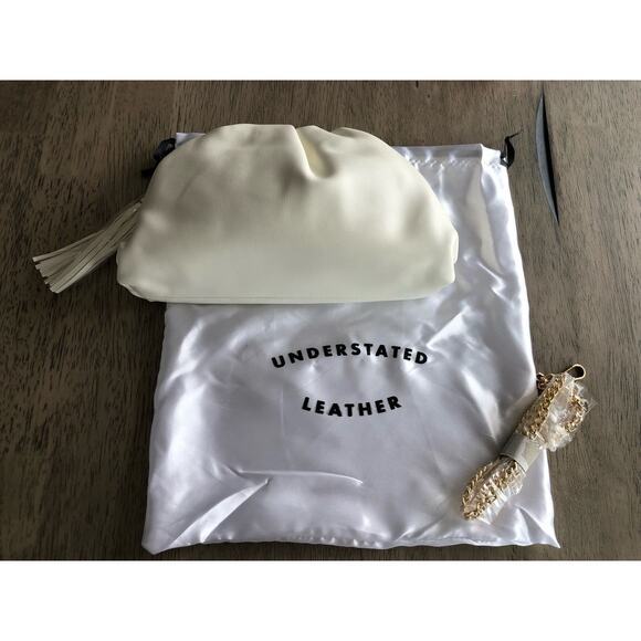 Understated Leather Ivory Crescent Clutch for Curateur - OS - Picture 2 of 7